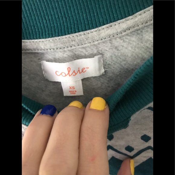 NWOT Colsie Holiday Christmas Sweatsuit Crop Top & Sweatpants - Picture 10 of 13